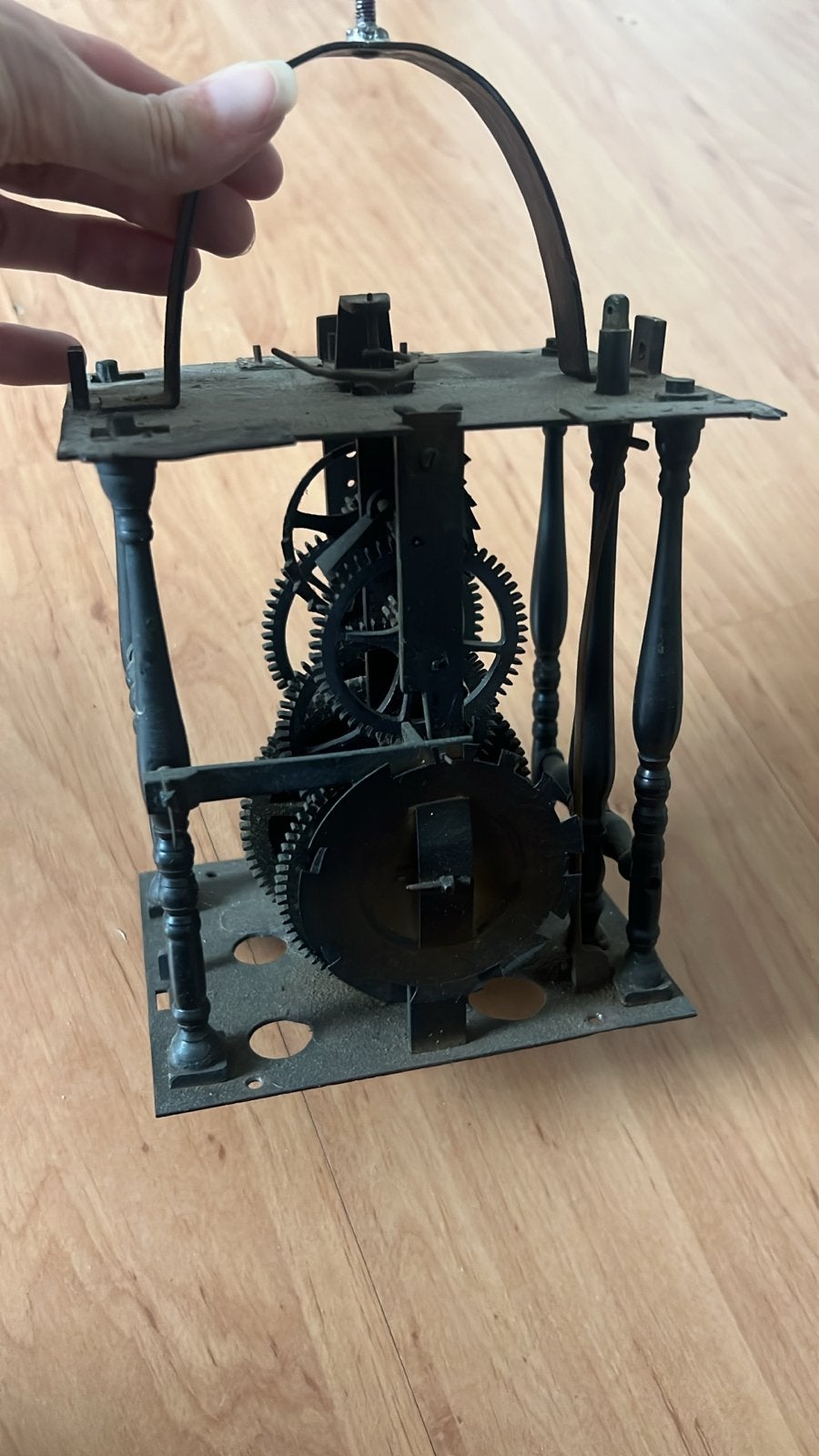 Antiek klokmechanisme - friese stoelklok-  verzamelobject, Antiek en Kunst, Ophalen of Verzenden