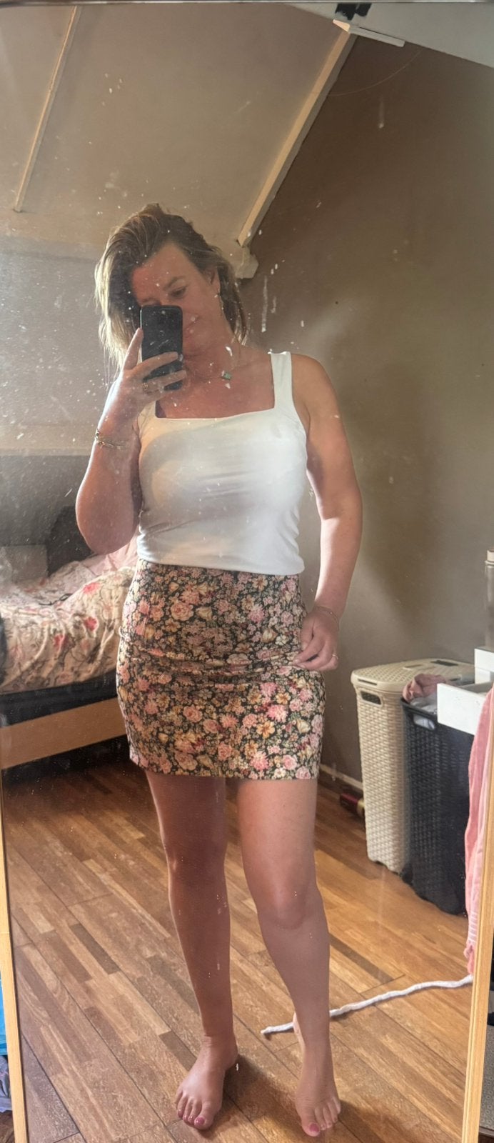 Bloemenrokje maat 40, Kleding | Dames, Pyjama's, Ophalen of Verzenden, Zo goed als nieuw, Maat 38/40 (M)