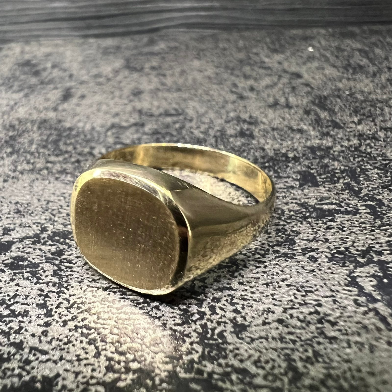 14k gouden zegelring heren ring, Ophalen of Verzenden, Zo goed als nieuw, Goud, Dame