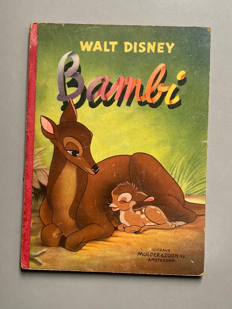 Disney  Vintage boek Walt Disney Bambi (1951), Ophalen of Verzenden, Bambi of Dumbo, Zo goed als nieuw, Overige typen