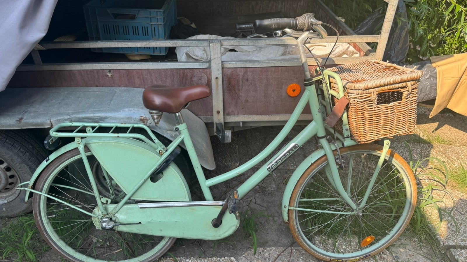 Meiden/damensfiets 26 inch groen, Fietsen en Brommers, Fietsen | Meisjes, Terugtraprem, Gebruikt, Versnellingen, Ophalen