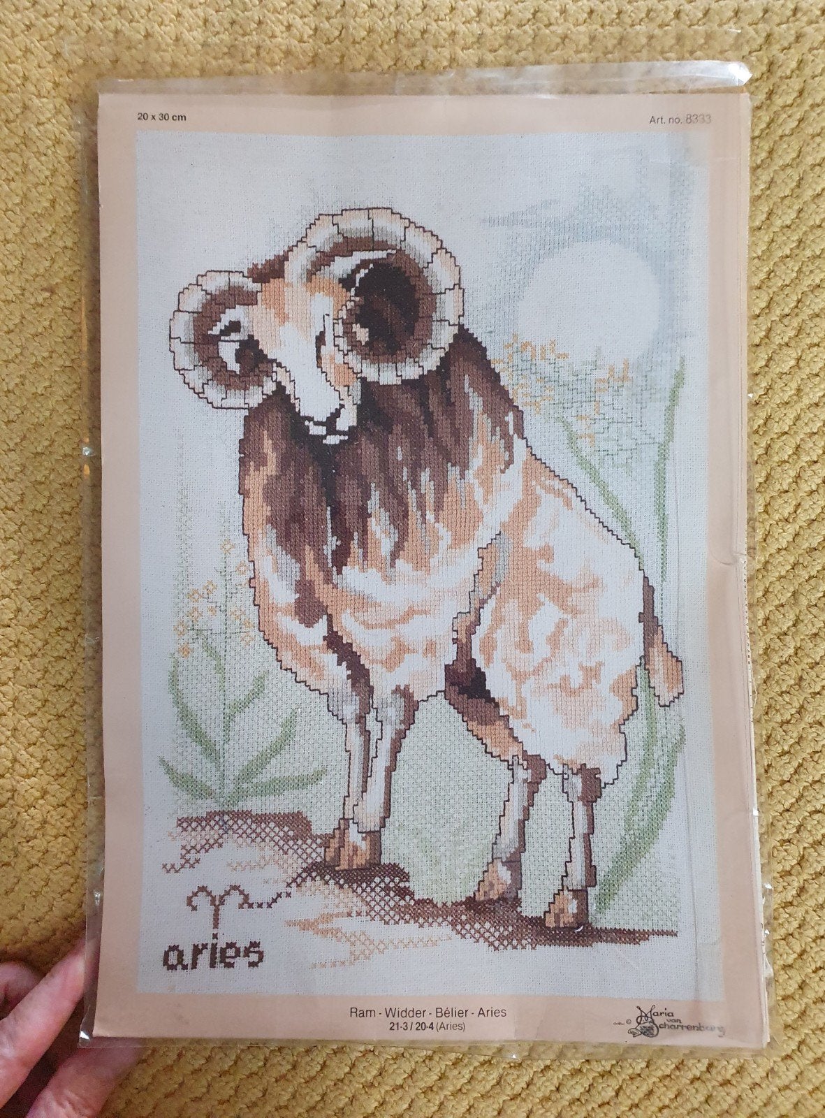 nieuw! zeldzaam lanarte maria scharrenburg Ram borduurpakket, Verzenden, Nieuw, Handborduren, Borduurpakket