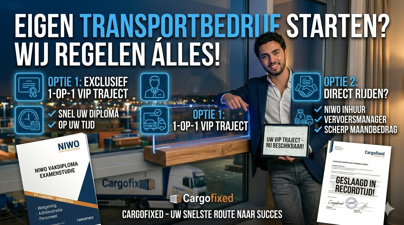 Eigen Transportbedrijf Starten? Pakket Op Maat: NIWO, Boeken, Ophalen of Verzenden