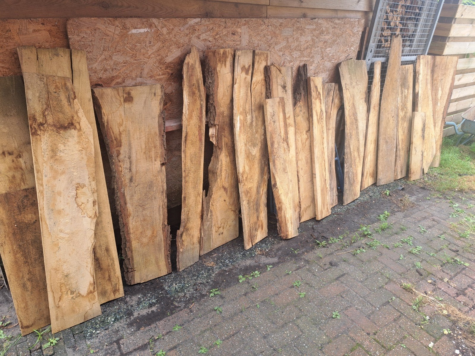 partij schaaldelen eiken, Ophalen, 250 cm of meer, Planken