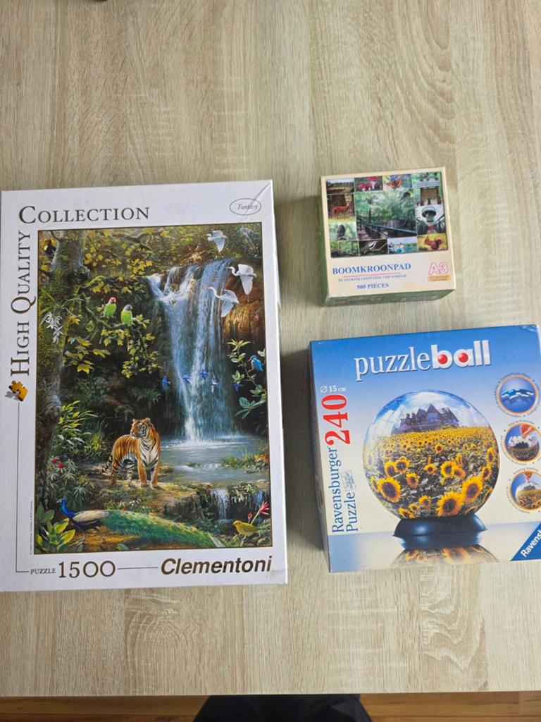 Diverse 3x Puzzels, Ophalen of Verzenden, Meer dan 1500 stukjes, Gebruikt, Legpuzzel