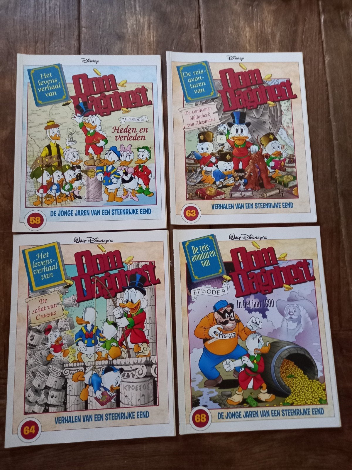 Donald Duck: Oom Dagobert - De Jonge Jaren (4 delen), Boeken, Ophalen of Verzenden