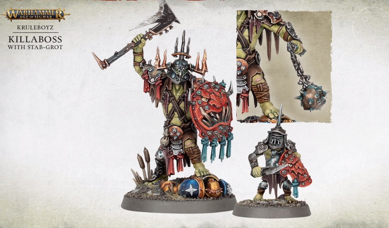 Killabos with stab grot on sprue AOS, Hobby en Vrije tijd, Wargaming, Ophalen of Verzenden, Zo goed als nieuw, Warhammer, Figuurtje(s)