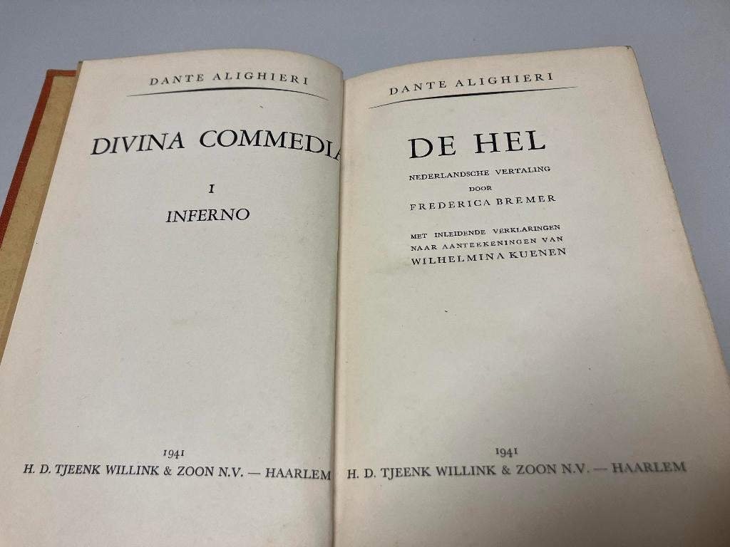Dante Alighieri Divina Commedia De Hel 1941, Ophalen of Verzenden, Gelezen, Europa