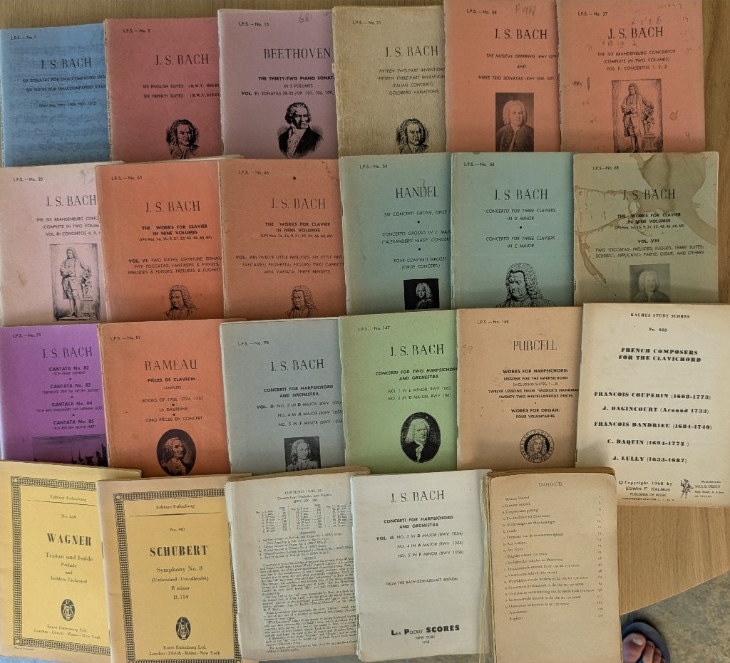 23 bundels bladmuziek deels Lea Pocket Scores, samen € 25,00, Gelezen, Artiest, Ophalen of Verzenden, Diverse Auteurs
