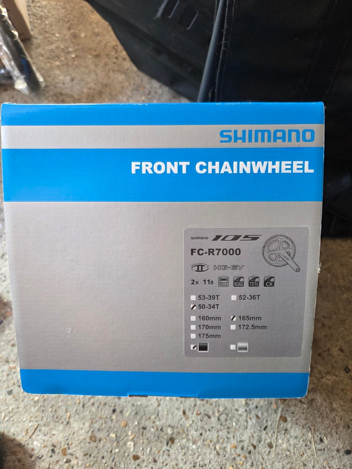 Shimano 105 FC-R7000 Crankstel 172.5mm, Crankstel of Pedalen, Ophalen of Verzenden, Zo goed als nieuw, Aluminium
