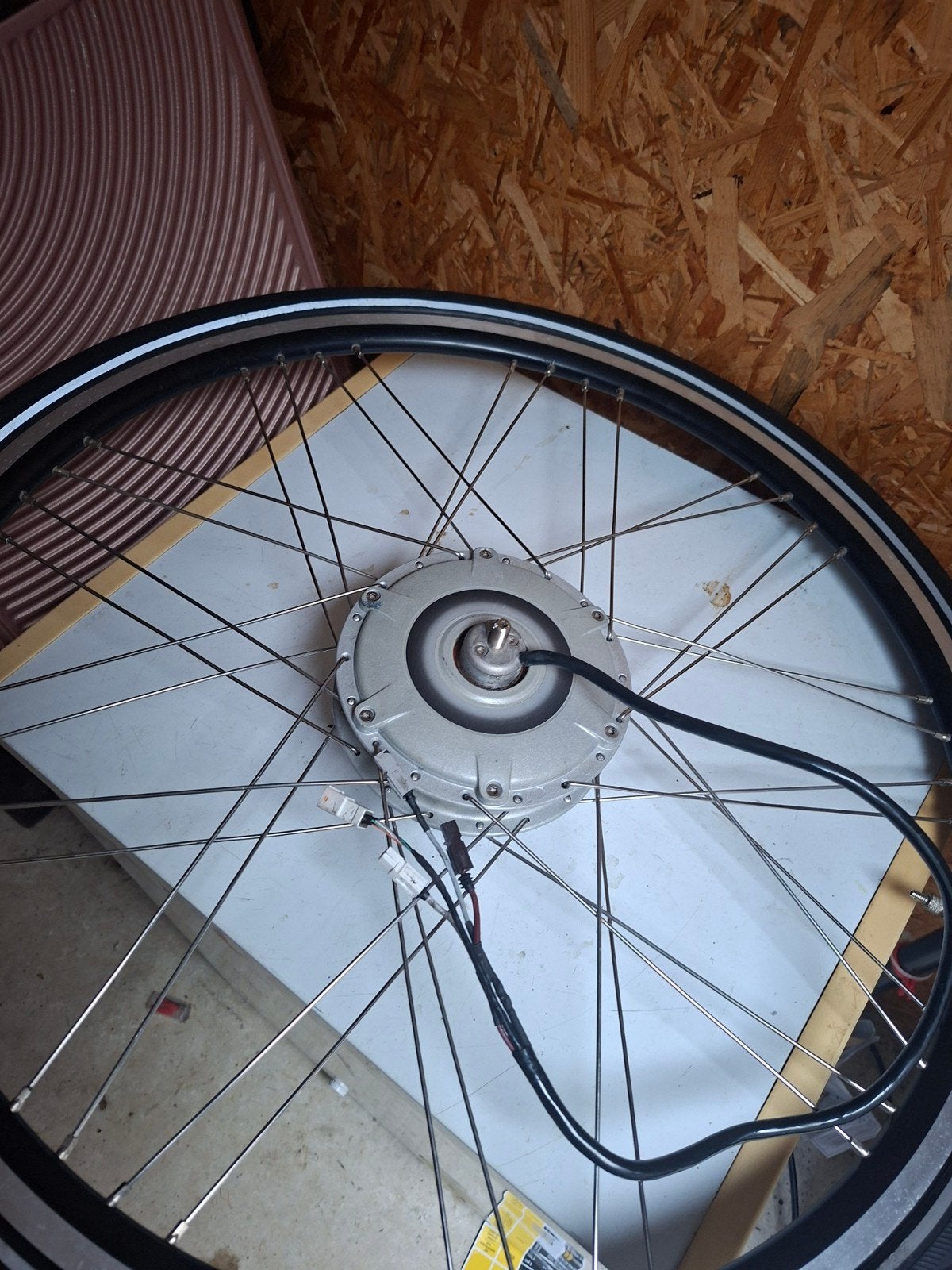 Elektrisch fietswiel met motor en band, Fietsen en Brommers, Wiel, Elektrische fiets, Gebruikt, Onbekend