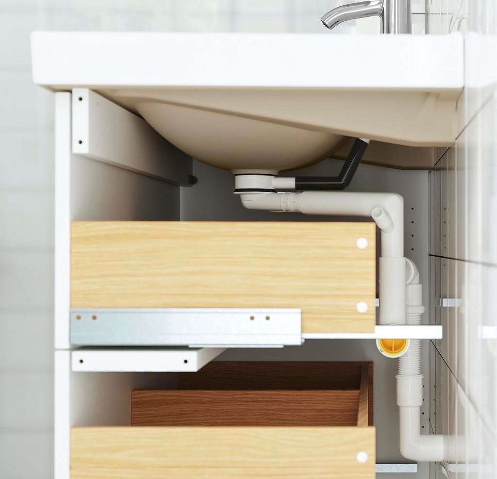 IKEA HAVBÄCK wastafelkast met lades + wastafel (nieuw), Huis en Inrichting, Badkamer | Badkamermeubels, Nieuw, Wastafelkast, Minder dan 100 cm