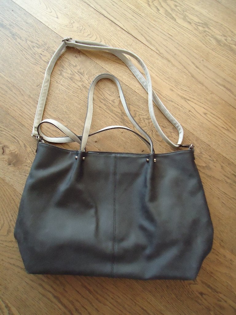 zwarte leren shopper Emily & Noah, Ophalen of Verzenden, Gebruikt, Zwart, Shopper
