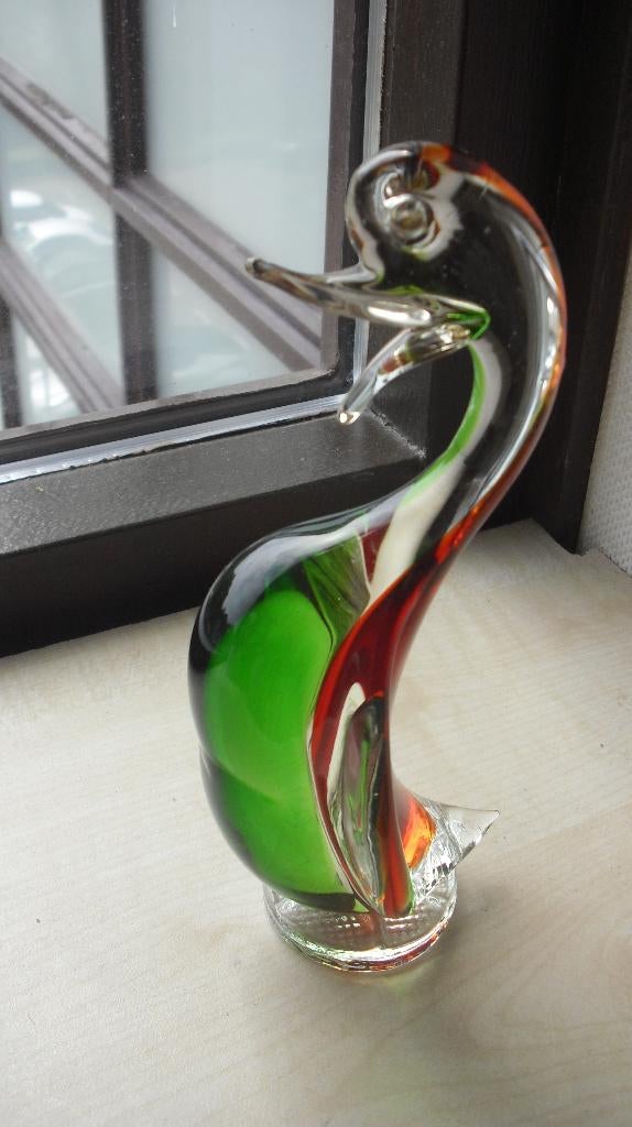 Murano glas-Eend nr:2, Glas, Ophalen of Verzenden, Handgemaakt, 20 - 50 cm