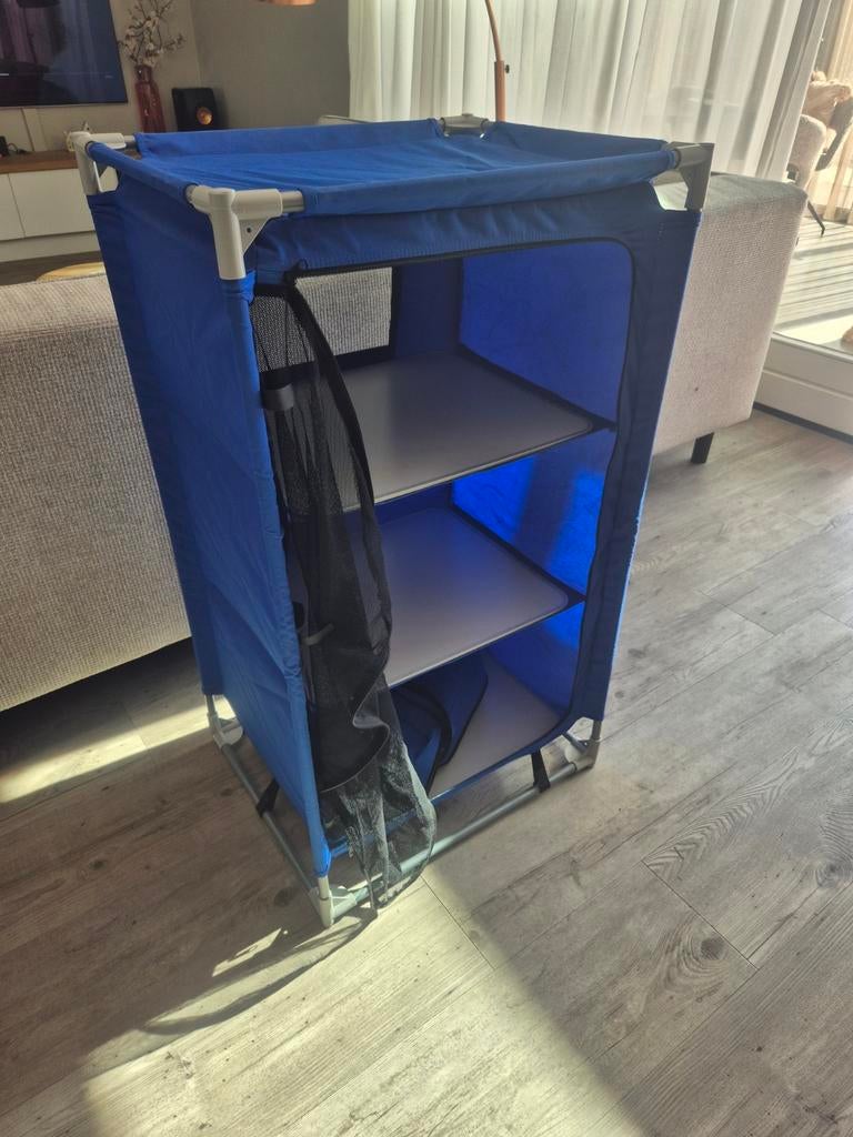 Handige opvouwbare campingkast - Blauw, Caravans en Kamperen, Ophalen of Verzenden, Zo goed als nieuw