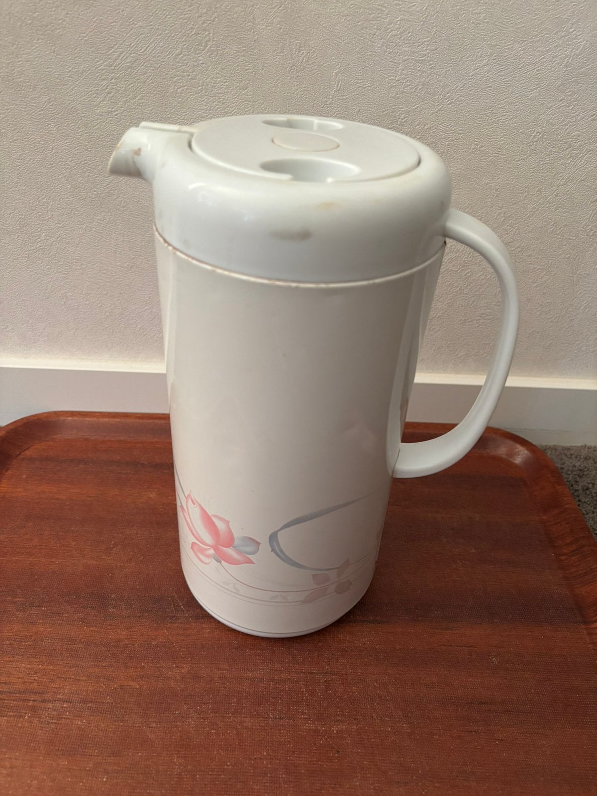 Mooie Thermoskan met bloemetjes vintage, Ophalen of Verzenden, Zo goed als nieuw