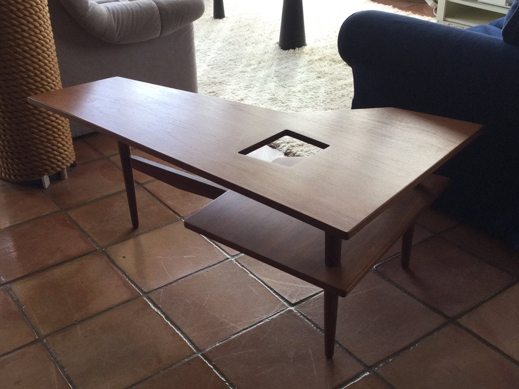 Te koop houten retro tafel, Antiek en Kunst, Ophalen
