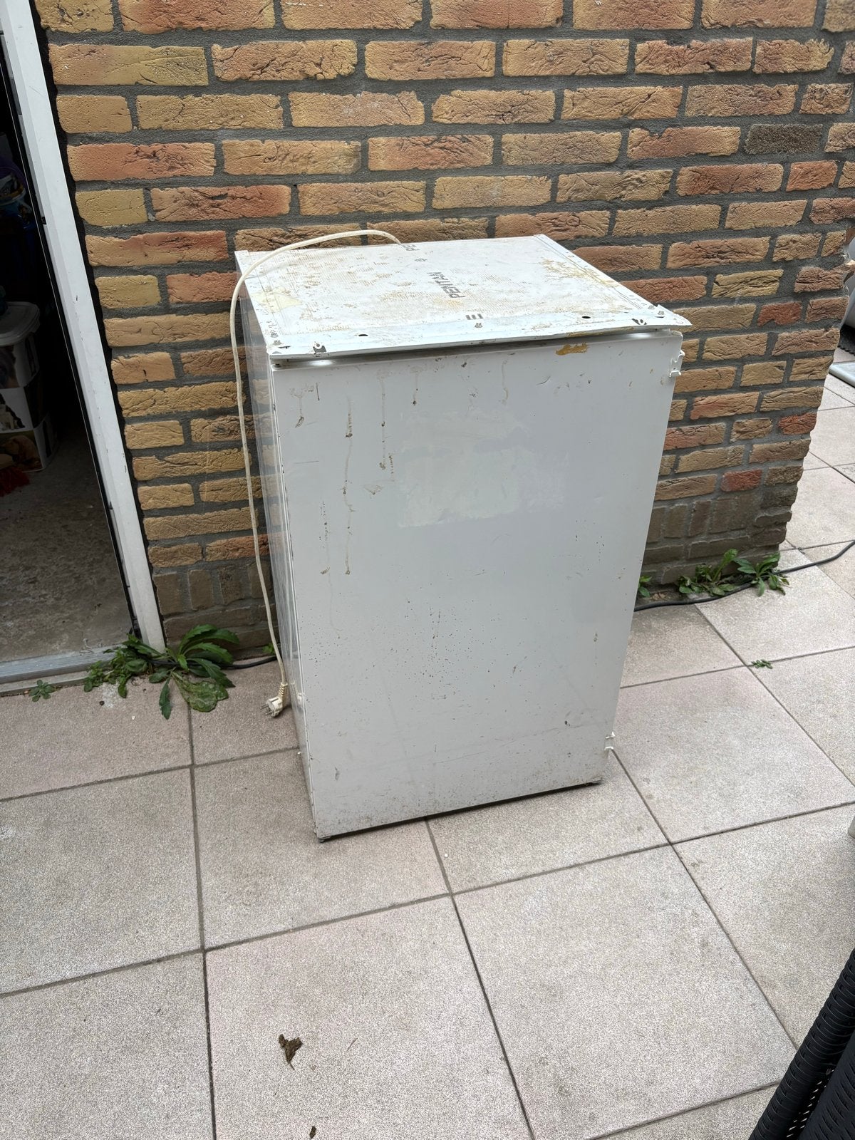 Oud ijzer koelkast, werkt nog, gratis ophalen, Ophalen, Gebruikt