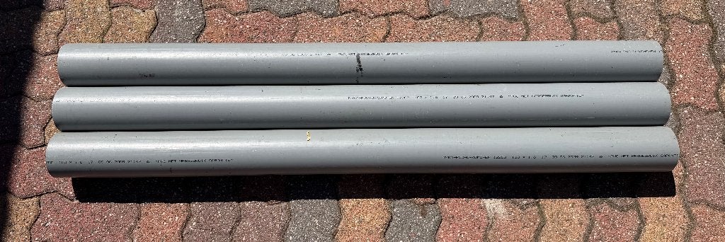 3x Dyka pvc rioolbuis grijs 100 x 1.8mm lengte 1 meter 33 cm, Ophalen, Pvc, Overige typen, Zo goed als nieuw