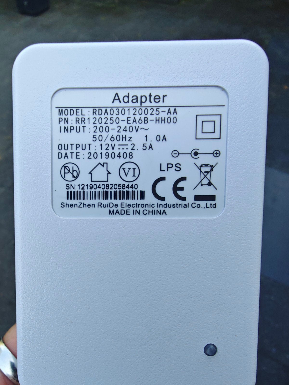 Adapter 12V 2.5A, Ophalen of Verzenden, Zo goed als nieuw
