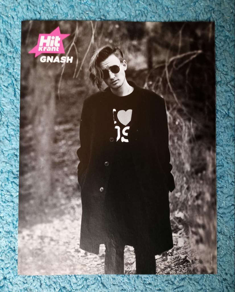 Gnash poster hitkrant, Rechthoekig Staand, A4 of kleiner, Nieuw, Ophalen of Verzenden