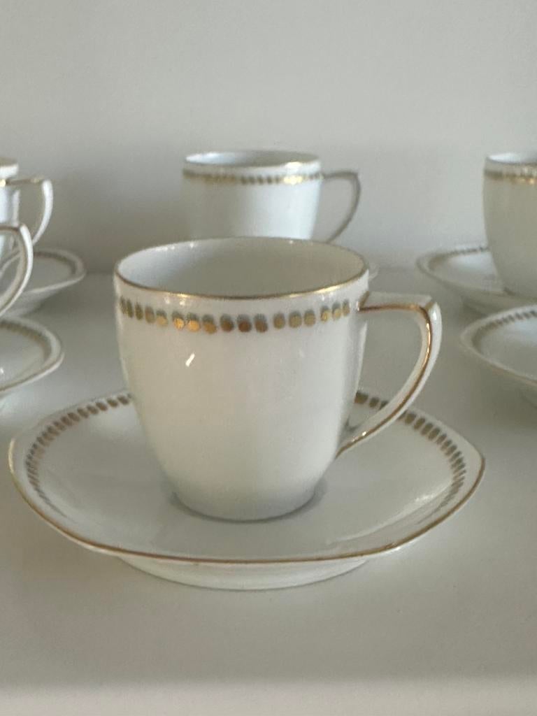 6 prachtige espresso mokka kopjes dun porselein C Hoyng, Antiek en Kunst, Ophalen of Verzenden