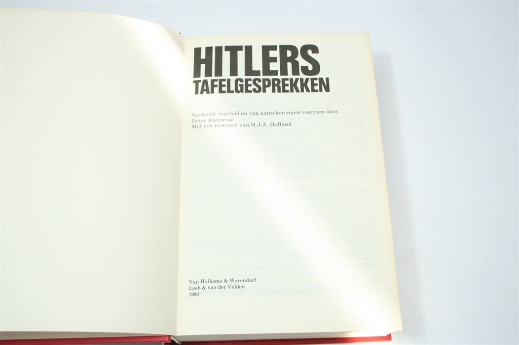 Hitlers Tafelgesprekken — Visie Derde Rijk 1941-44, Ophalen of Verzenden, Gelezen, Europa