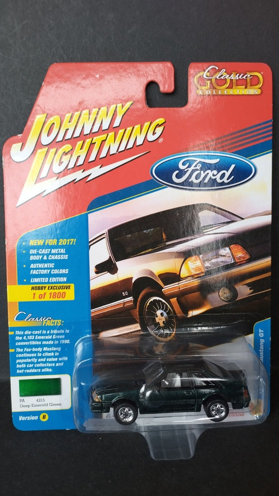 Ford Mustang GT 1990 1:64 Johnny Lightning Pol, Auto, Verzenden, Nieuw, M