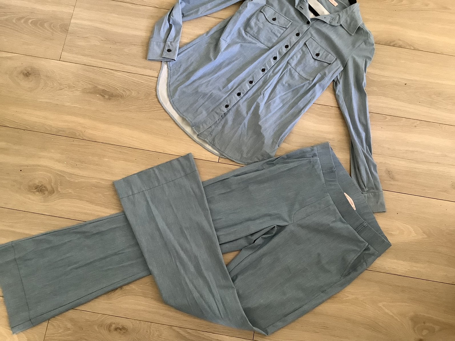 Studio Anneloes denim travelstof set net jumpsuit s en m, Verzenden, Zo goed als nieuw, Blauw, Lang