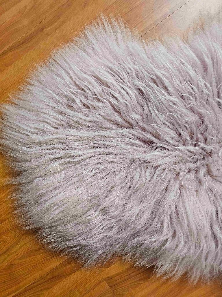 Licht roze schapenvacht 107/57 cm, Gebruikt, 100 tot 150 cm, Wit, Etten-Leur