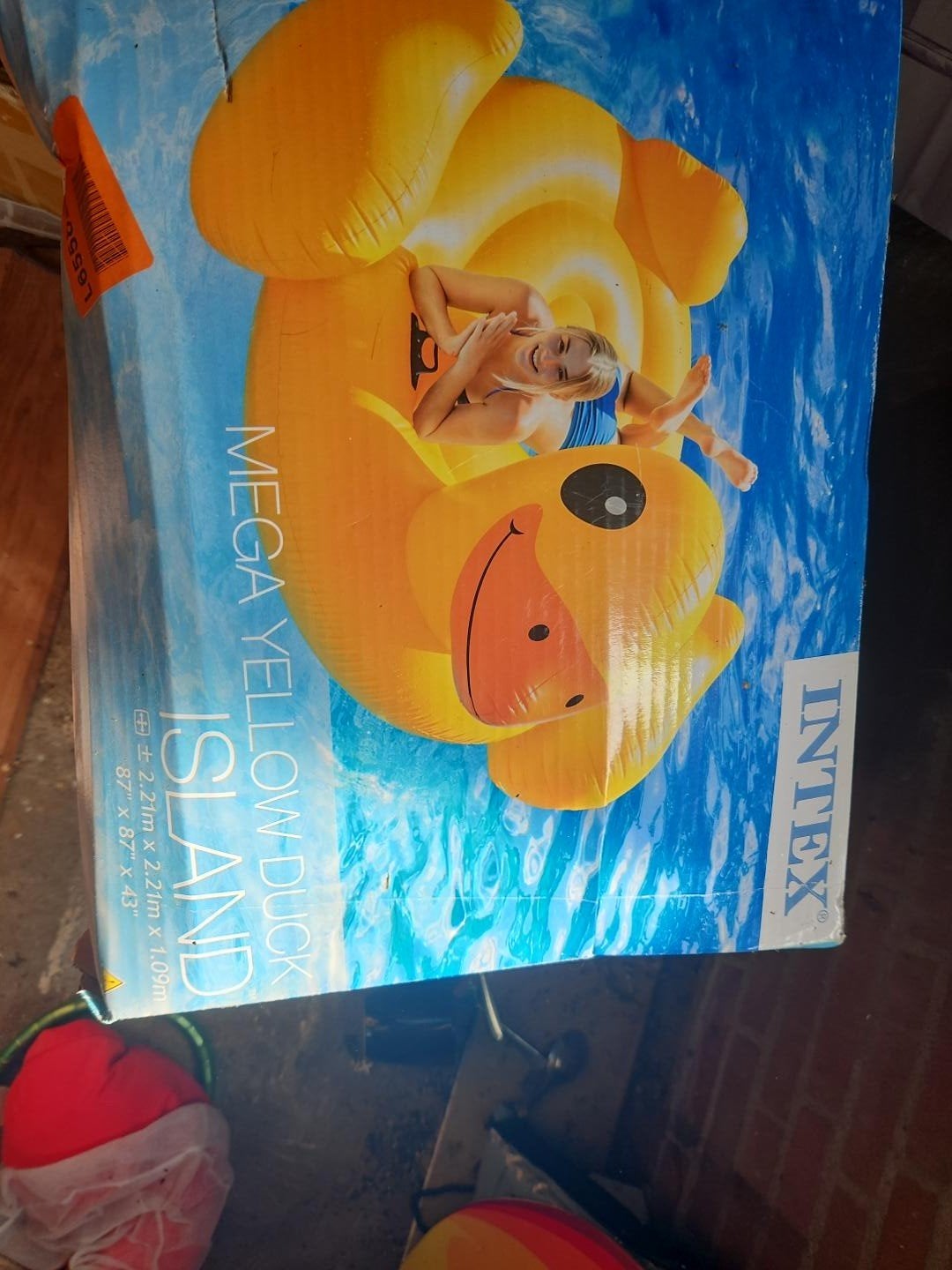 Intex Mega Gele Eend Opblaasbaar Eiland Zwembad, 200 tot 300 cm, Opblaaszwembad, 80 tot 120 cm, Nieuw