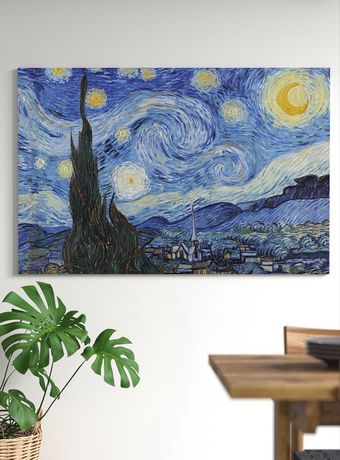 De Sterrennacht - Van Gogh reproductie schilderij, Ophalen, 50 – 75, Oorspronkelijke maker, Nieuw