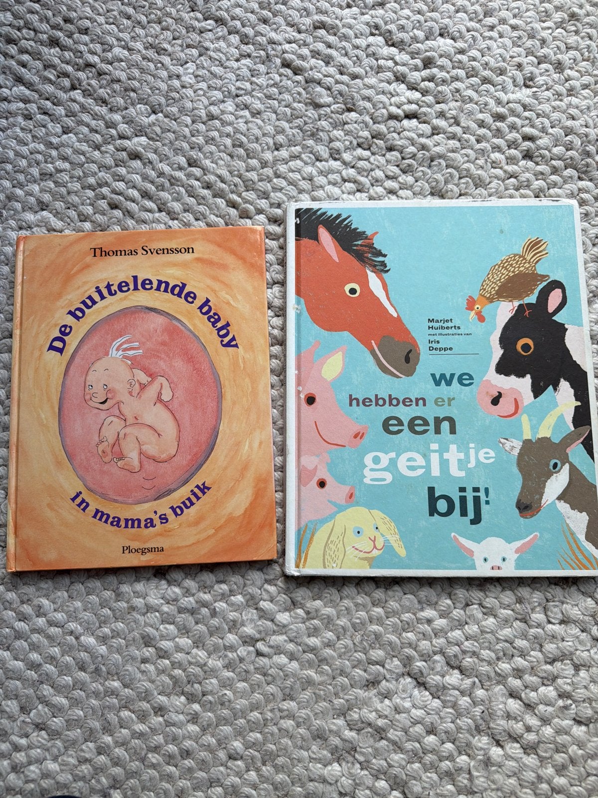 2 babyboeken; over zwangerschap en de ongeboren/nieuwe baby!, Ophalen of Verzenden, Zo goed als nieuw, Uitklap-, Voel- of Ontdekboek