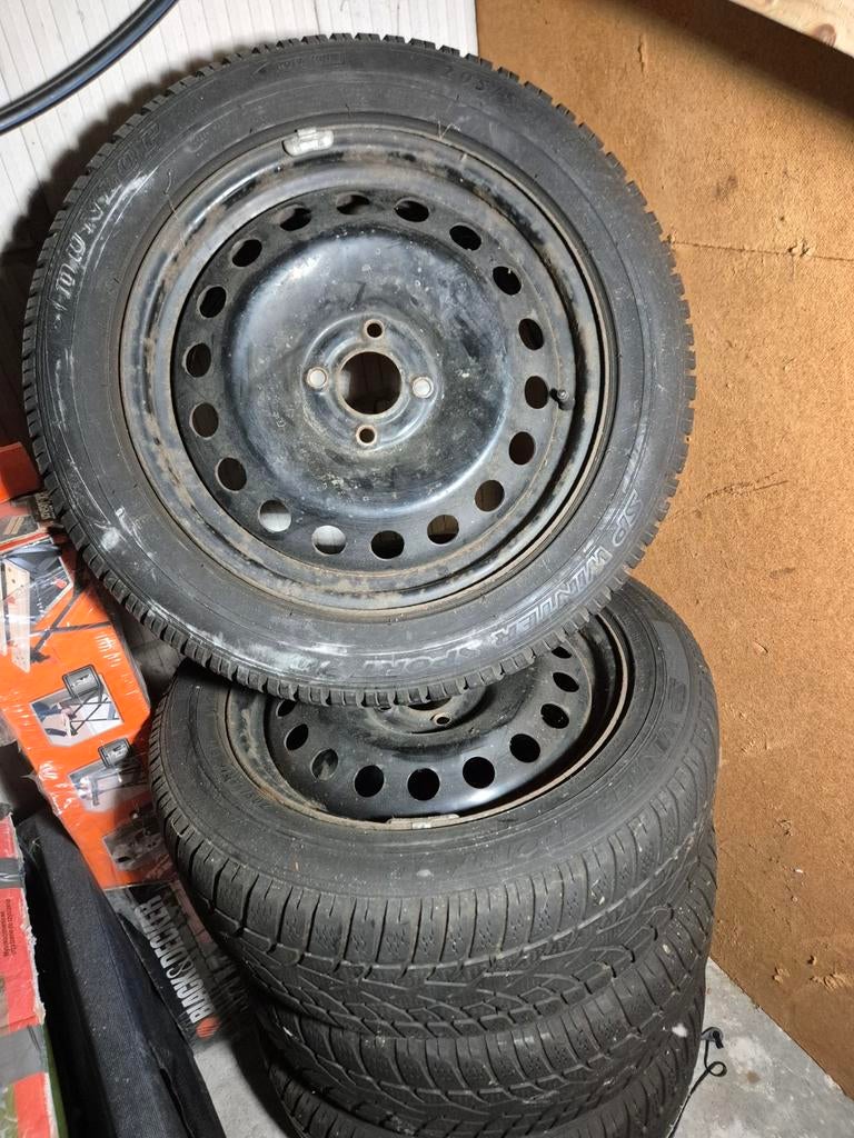 Set stalen velgen 16 inch steek 4x100, Ophalen, Gebruikt, Velg(en), 16 inch