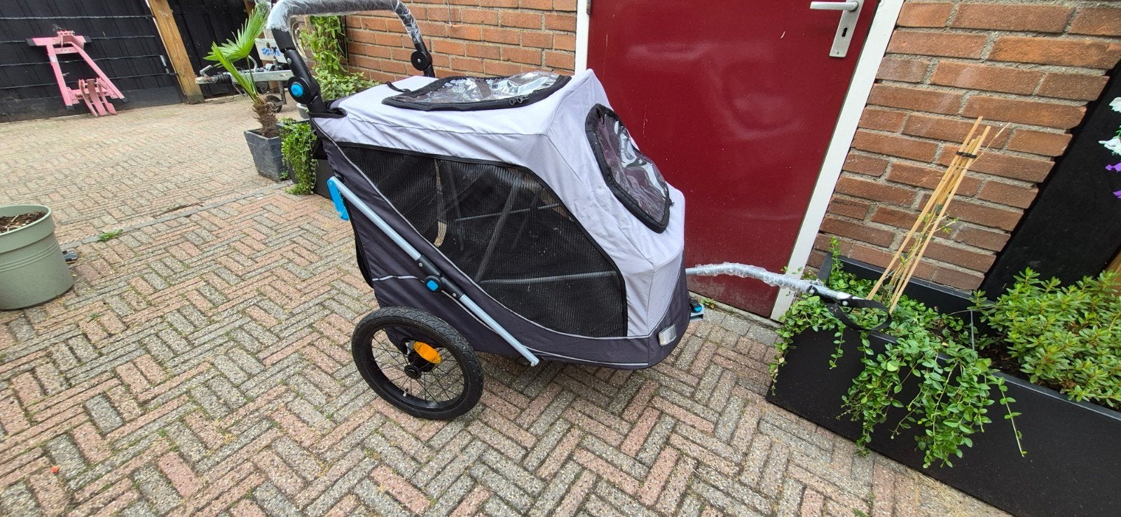 Nieuwe Trixie Hondenfietskar 1 keer gebruikt, Ophalen, Trixie, Opvouwbaar, Nieuw