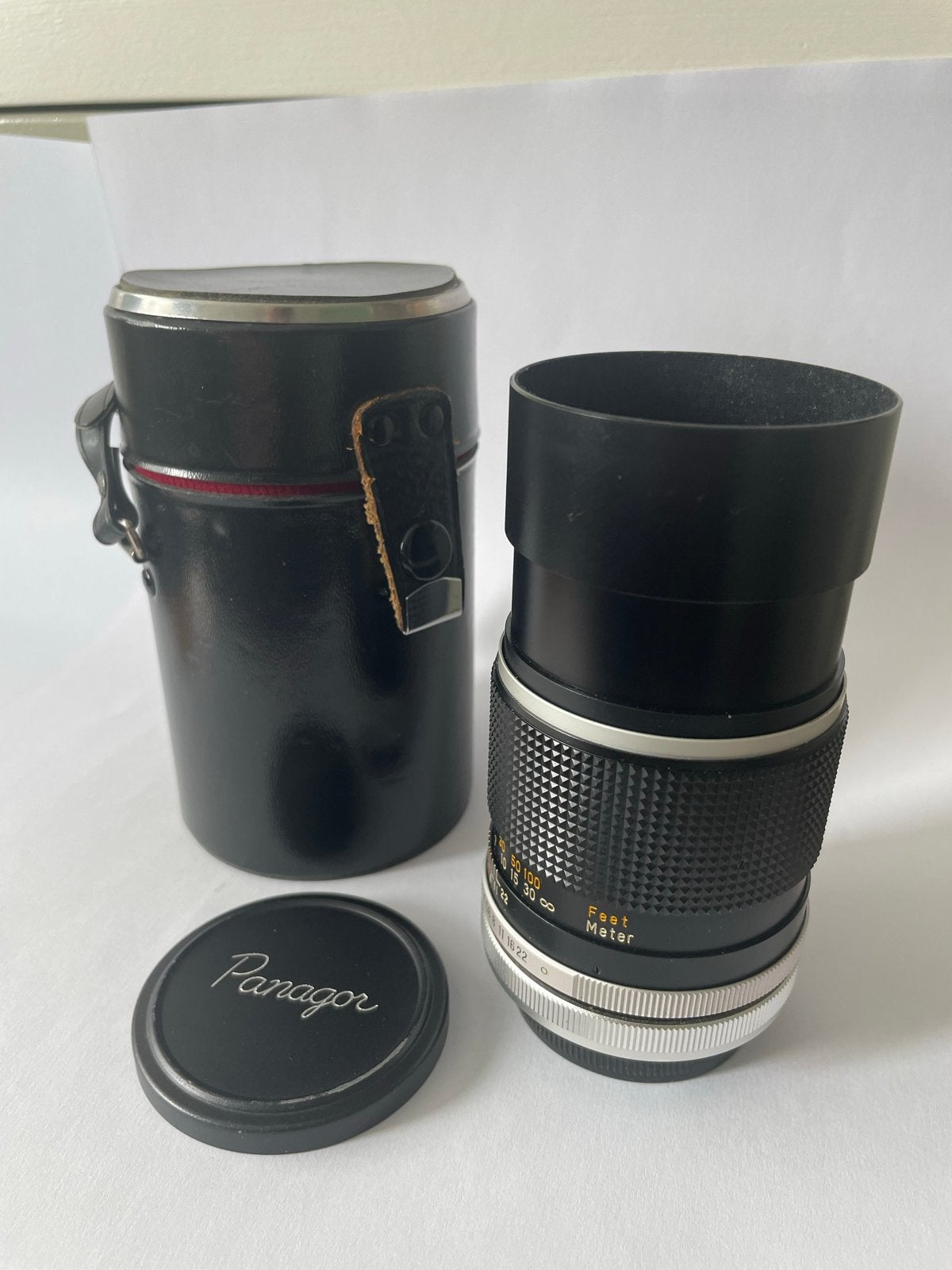 Panagor Auto Tele 135mm f/2.8 lens met case, Overige merken, Gebruikt, Overige vattingen, Lensdoppen