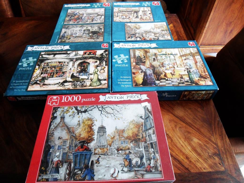 Anton Pieck puzzels 1000 en DUO 2x1000, Ophalen, 500 t/m 1500 stukjes, Zo goed als nieuw, Legpuzzel