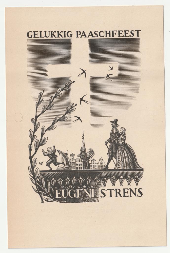 Valentin Le Campion houtgravure Ir. Eugène Strens, Verzenden