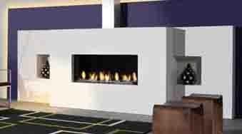 Faber Relaxed L Smart 1m brede openhaard + afstandsbediening, Ophalen, Zo goed als nieuw, Inbouwhaard, Gashaard