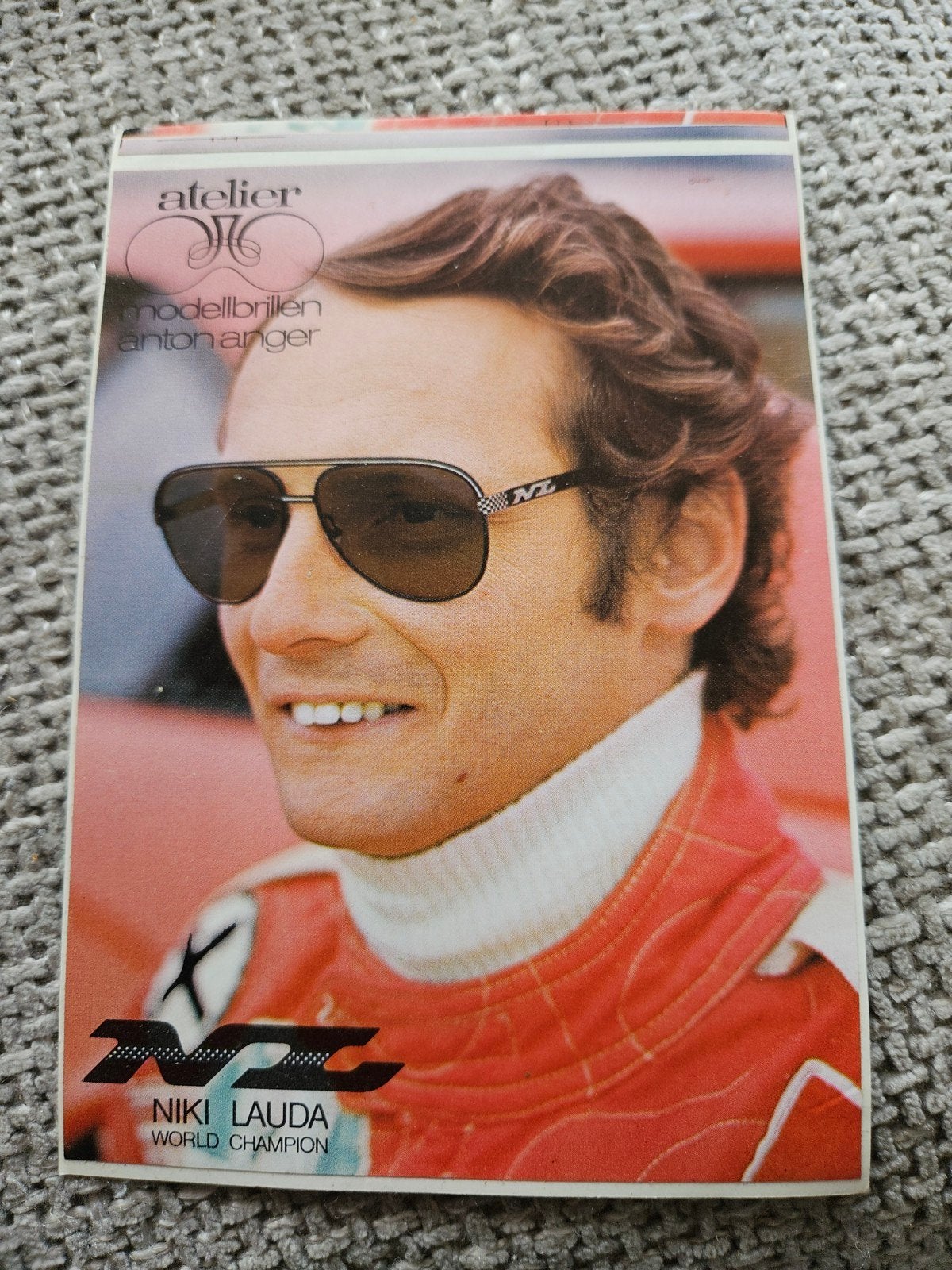 Niki Lauda World Champion sticker  - Zeldzaam, Ophalen of Verzenden, Gebruikt, Formule 1