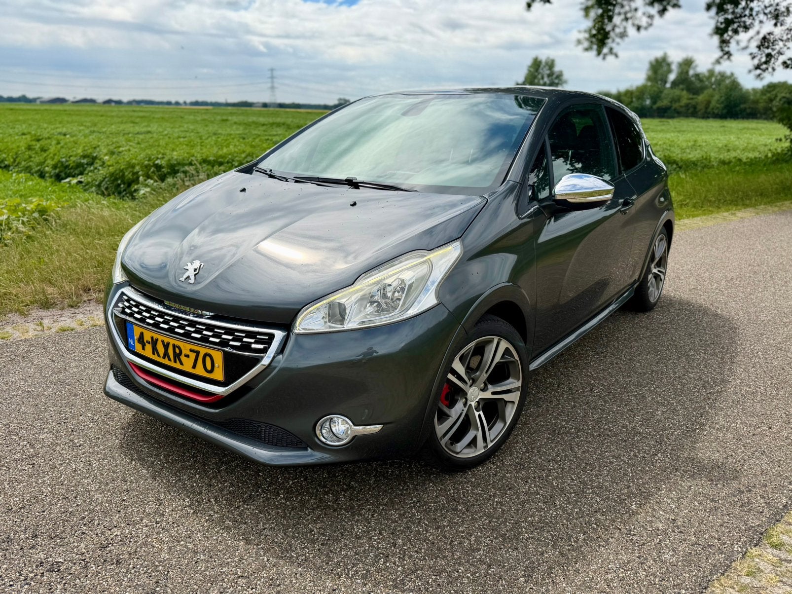 Peugeot 208 1.6 GTI 147KW 3-D 2013 Grijs, Auto's, Voorwielaandrijving, Zwart, 49 €/maand, Origineel Nederlands