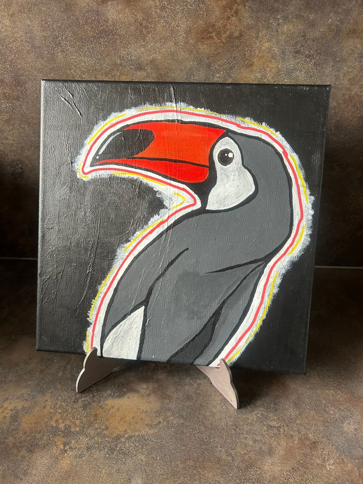 Schilderij Toekan, Ophalen, Handgeschilderd, Acrylverf, Dieren