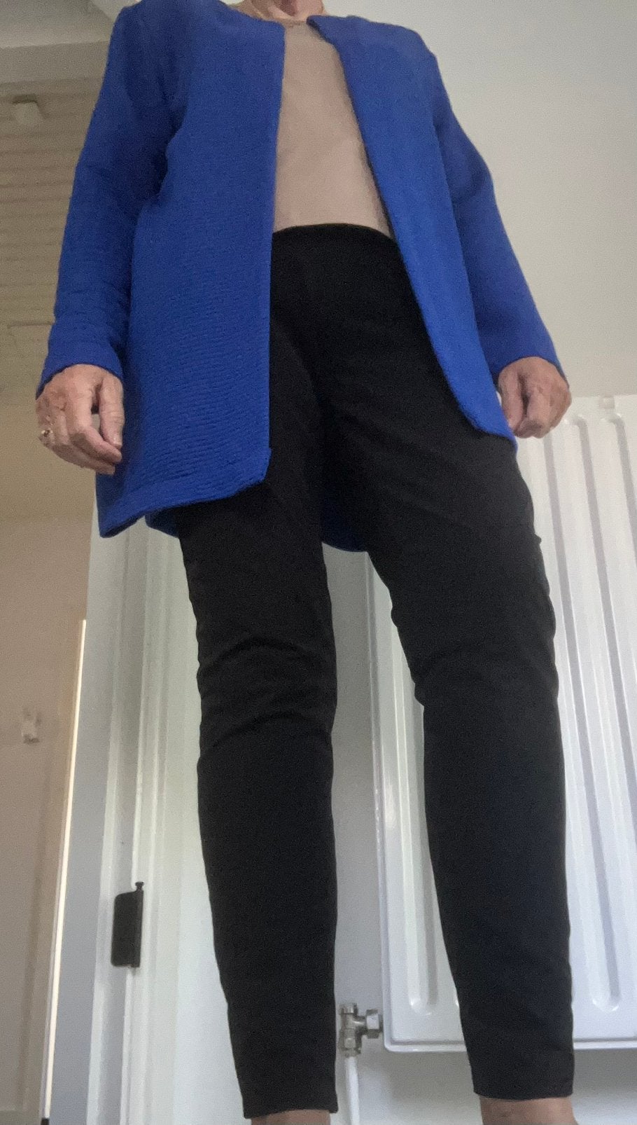 Driekwart vest, Ophalen of Verzenden, Zo goed als nieuw, Maat 42/44 (L), Blauw
