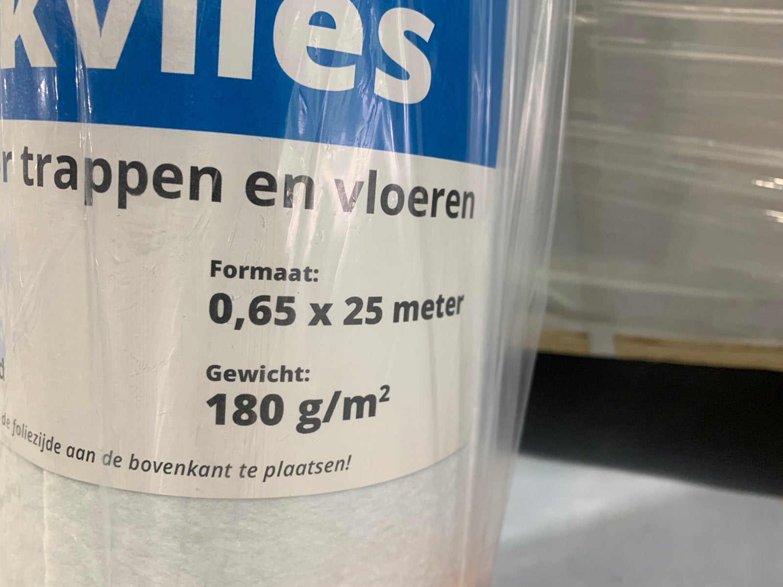 Zelfklevend afdekvlies 25 meter x 0,65, Afdekvlies, Afdekvlies, 70 mm of meer, Nieuw