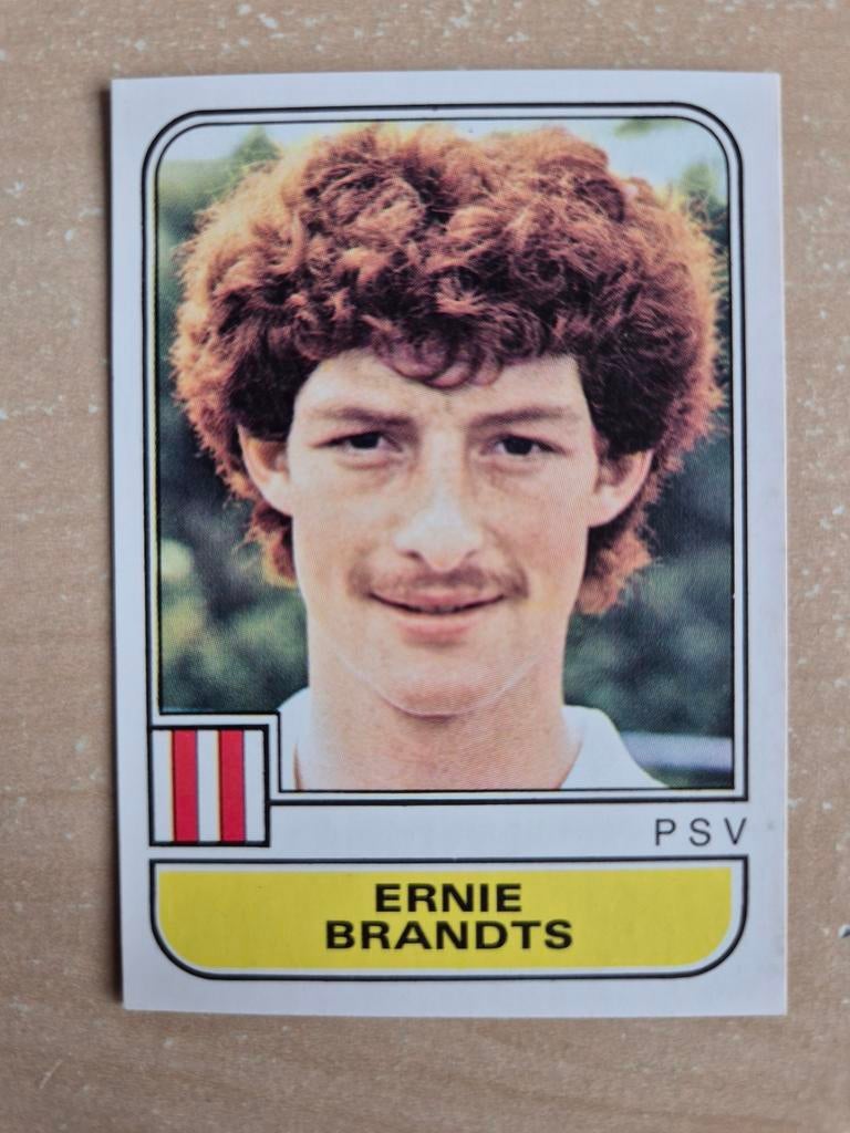 Panini Voetbal 82 Ernie Brandts PSV, Ophalen of Verzenden, Zo goed als nieuw, PSV, Poster, Plaatje of Sticker
