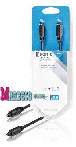 Optische Audiokabel, König Toslink male kabel, 1 meter, Ophalen, König, Nieuw, Marbeco