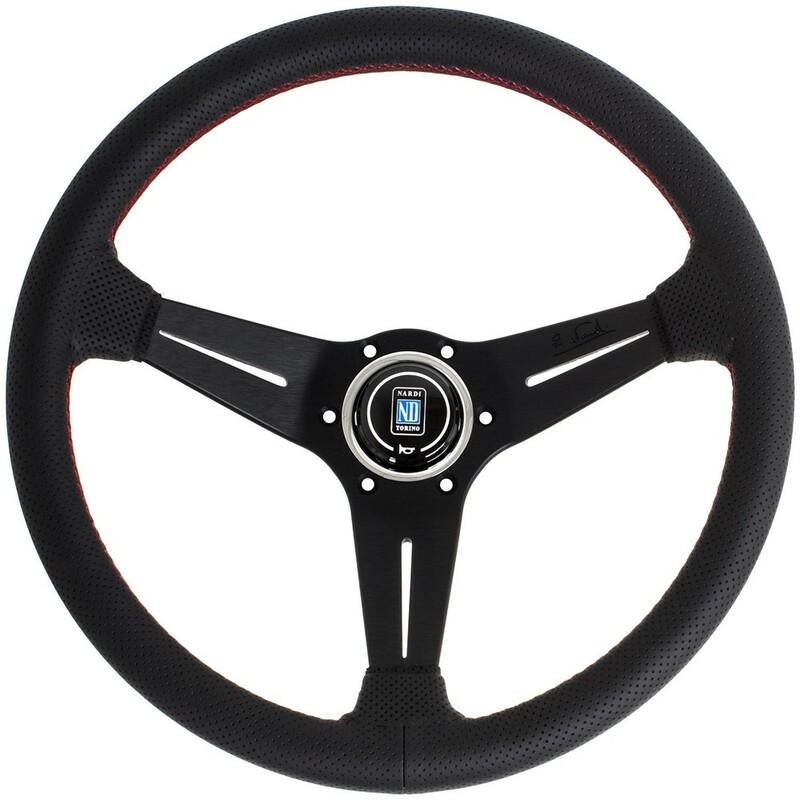 Nardi Personal Deep Corn 350mm stuur sportstuur leder zwart, Ophalen of Verzenden