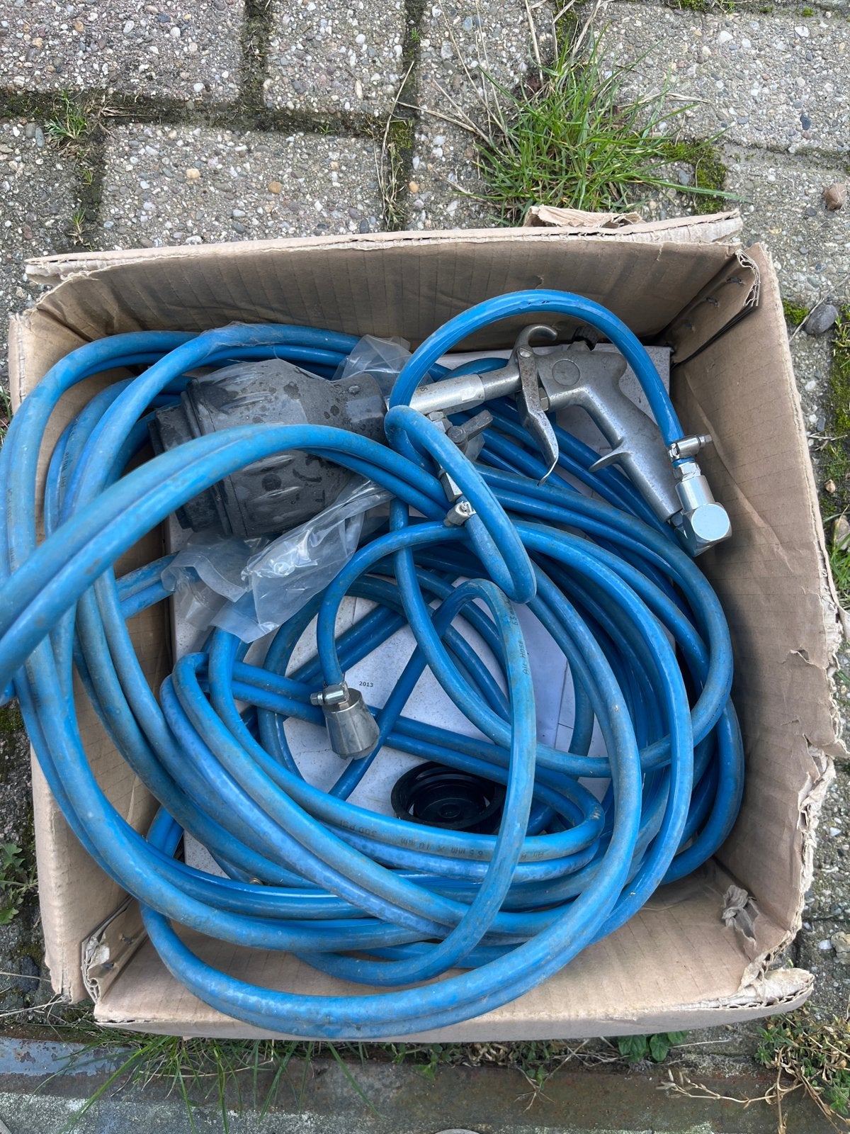 Schuimpistool met 12m slang voor luchtcompressor, Ophalen of Verzenden, Gebruikt