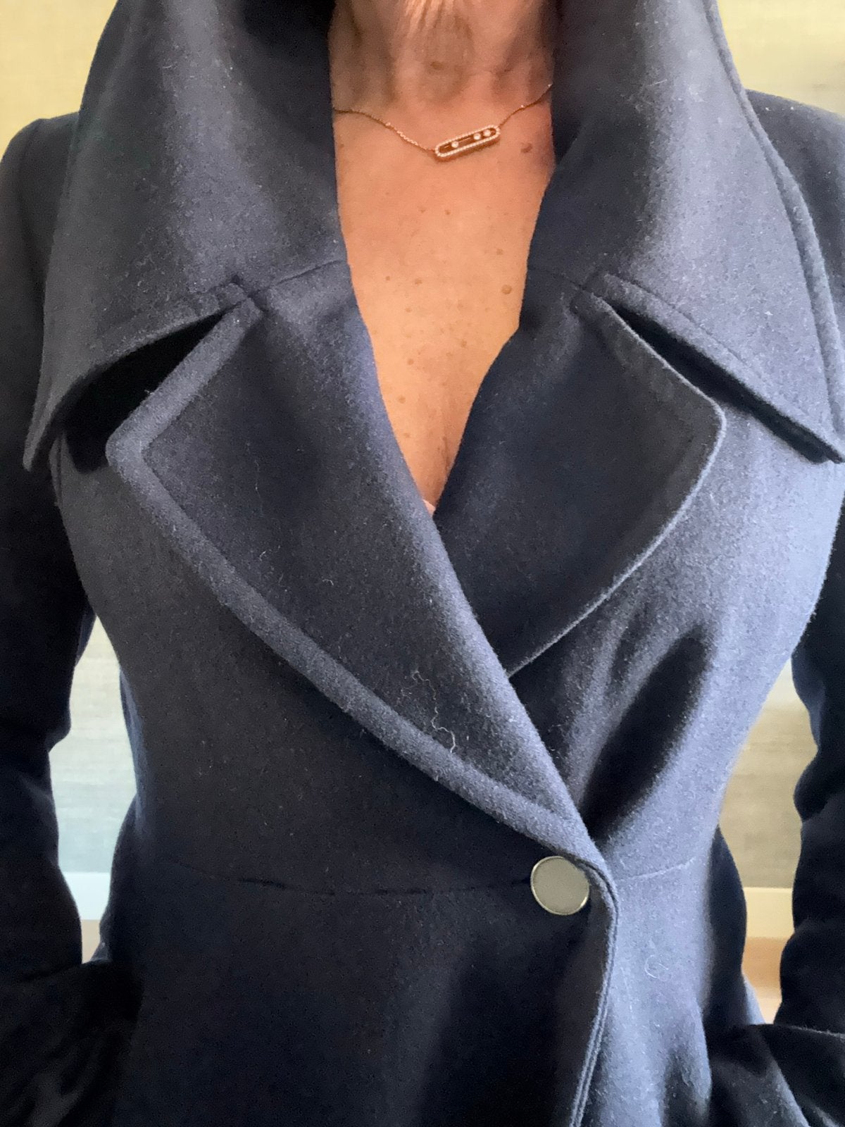 Nikkie wollen jas maat 38, Ophalen of Verzenden, Zo goed als nieuw, Maat 38/40 (M), Blauw