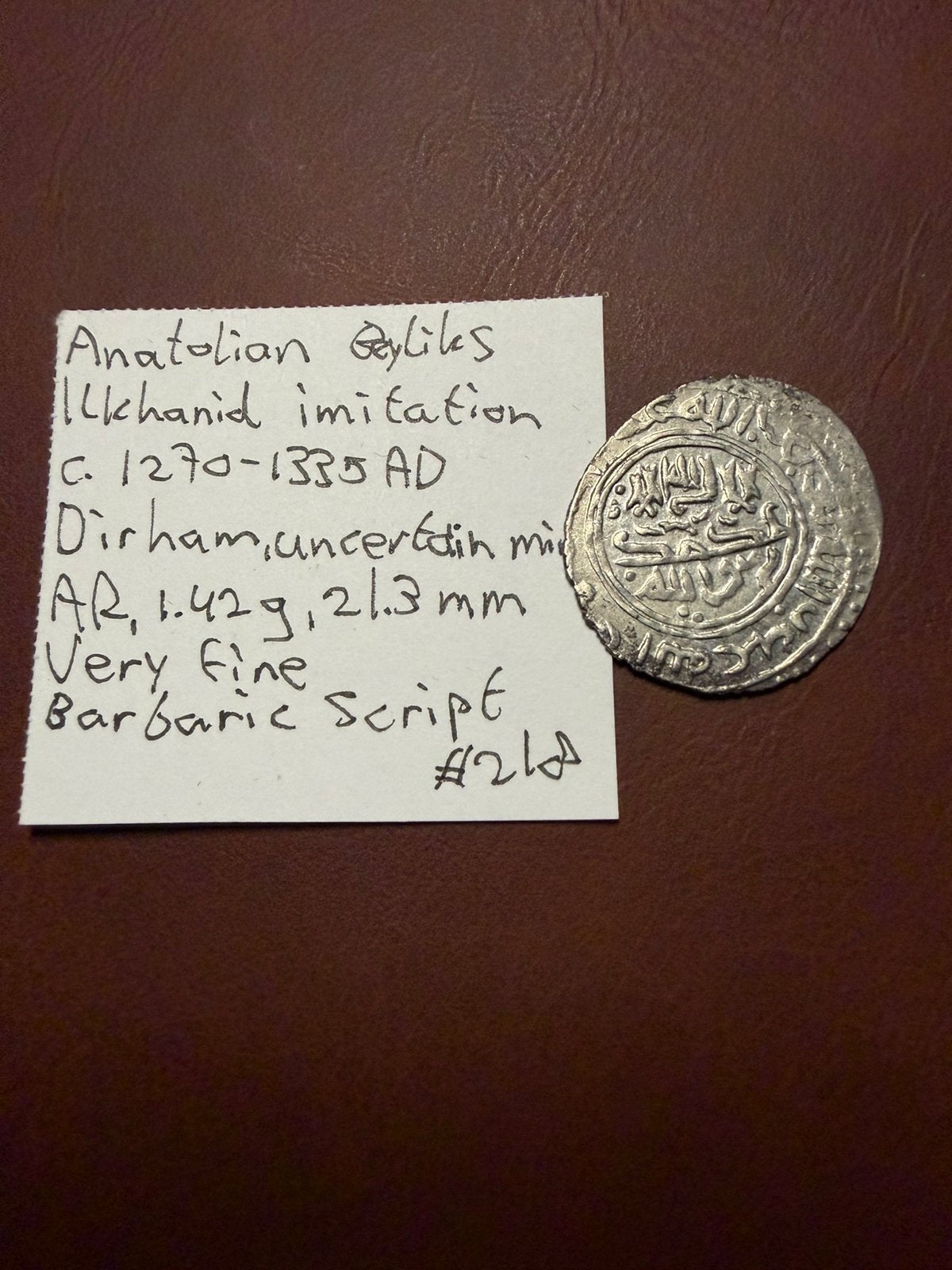 Anatolische Beyliks AR Dirham, Ilkhanidische imitatie, Verzenden, Midden-Oosten